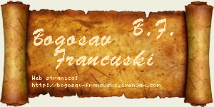 Bogosav Francuski vizit kartica